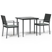 -Delige Tuinset Met Kussens Poly Rattan En Staal 3 80 cm tafellengte Ja