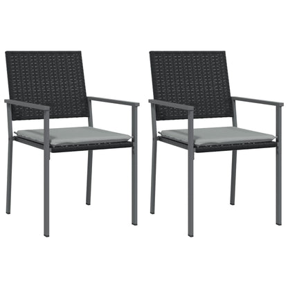 -Delige Tuinset Met Kussens Poly Rattan En Staal 3 80 cm tafellengte Ja