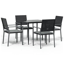 -Delige Tuinset Met Kussens Poly Rattan En Staal 5 80 cm tafellengte Ja