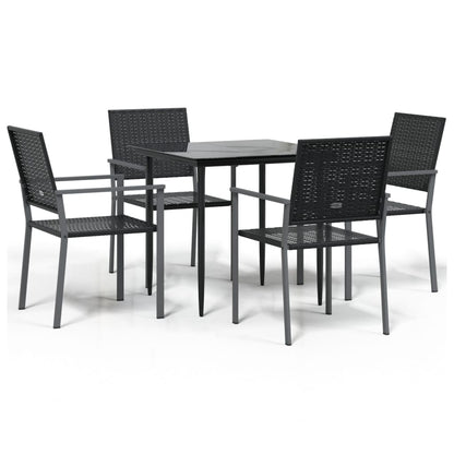-Delige Tuinset Poly Rattan En Staal 5 80 cm tafellengte Nee