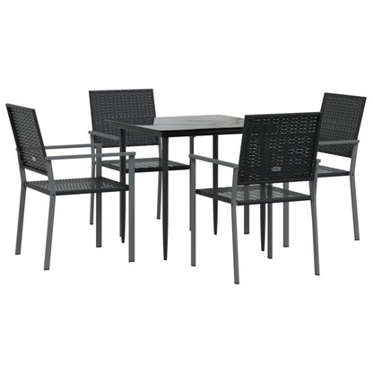 -Delige Tuinset Poly Rattan En Staal 5 80 cm tafellengte Nee