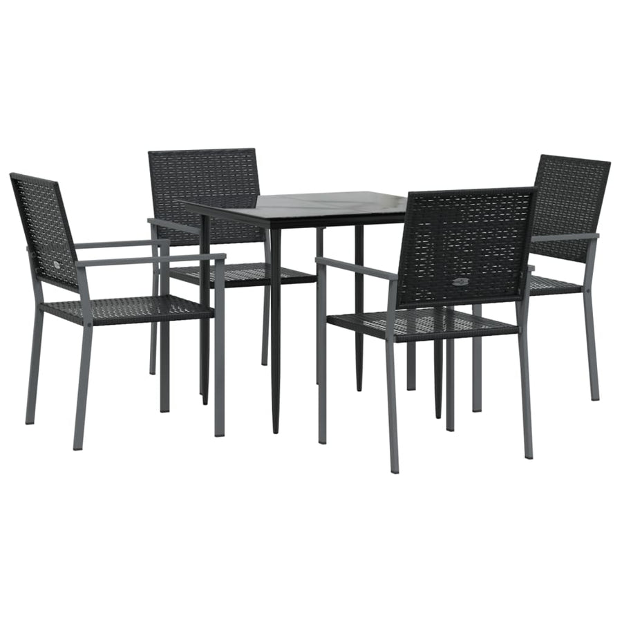 -Delige Tuinset Poly Rattan En Staal 5 80 cm tafellengte Nee