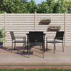 5-piece Poly Rattan and Steel Garden Dining Set