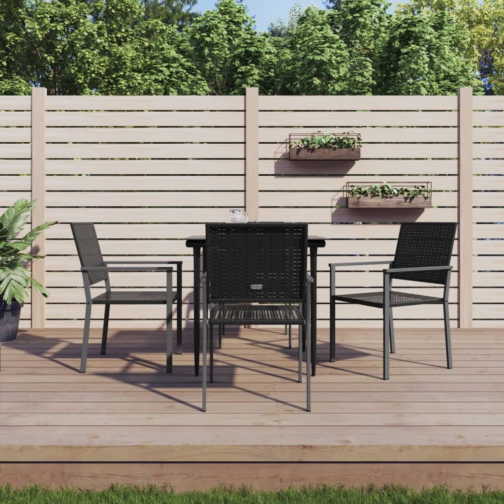-Delige Tuinset Poly Rattan En Staal 5 80 cm tafellengte Nee