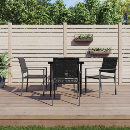 -Delige Tuinset Poly Rattan En Staal 5 80 cm tafellengte Nee