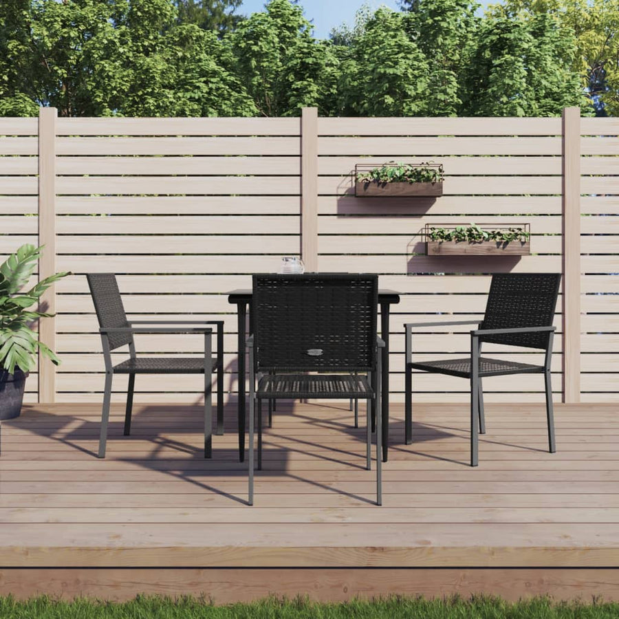 -Delige Tuinset Poly Rattan En Staal 5 80 cm tafellengte Nee