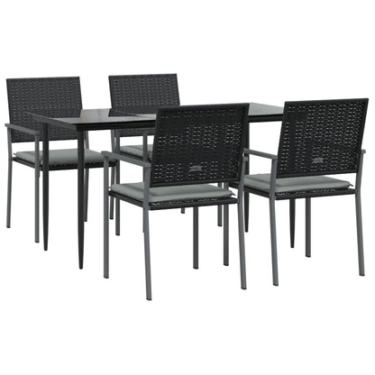 -Delige Tuinset Met Kussens Poly Rattan En Staal 5 140 cm tafellengte Ja