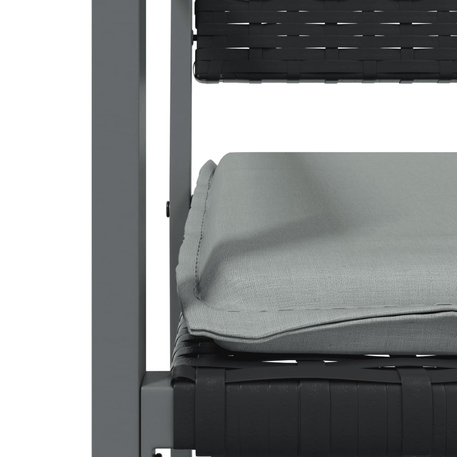 -Delige Tuinset Met Kussens Poly Rattan En Staal 7 140 cm tafellengte Ja