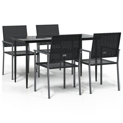 -Delige Tuinset Poly Rattan En Staal 5 140 cm tafellengte Nee
