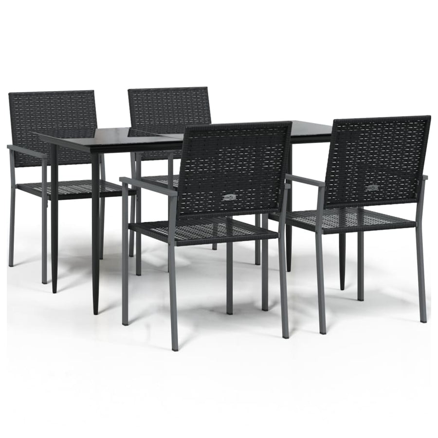 -Delige Tuinset Poly Rattan En Staal 5 140 cm tafellengte Nee
