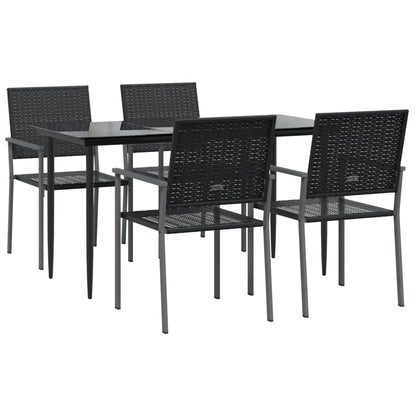 -Delige Tuinset Poly Rattan En Staal 5 140 cm tafellengte Nee