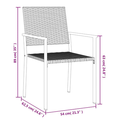 -Delige Tuinset Poly Rattan En Staal 5 140 cm tafellengte Nee