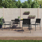5-piece Poly Rattan and Steel Garden Dining Set