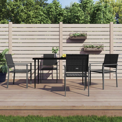 -Delige Tuinset Poly Rattan En Staal 5 140 cm tafellengte Nee