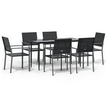 7-delige Tuinset poly rattan en staal