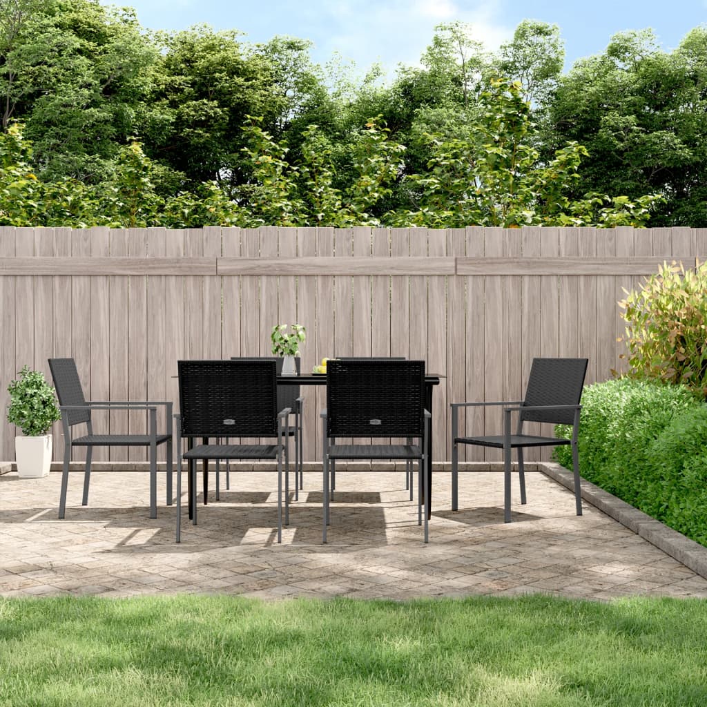 7-delige Tuinset poly rattan en staal