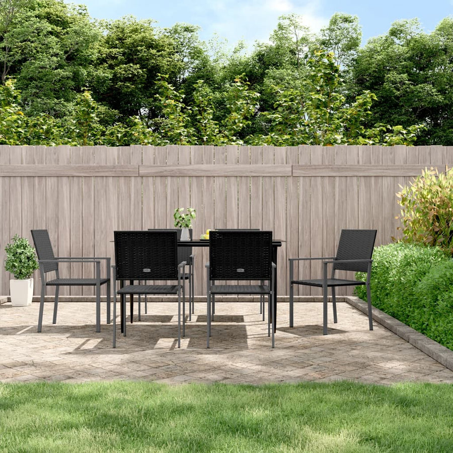 7-delige Tuinset poly rattan en staal