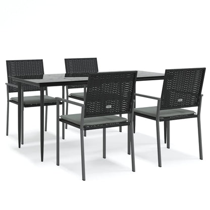 -Delige Tuinset Met Kussens Poly Rattan En Staal 5 160 cm tafellengte Ja