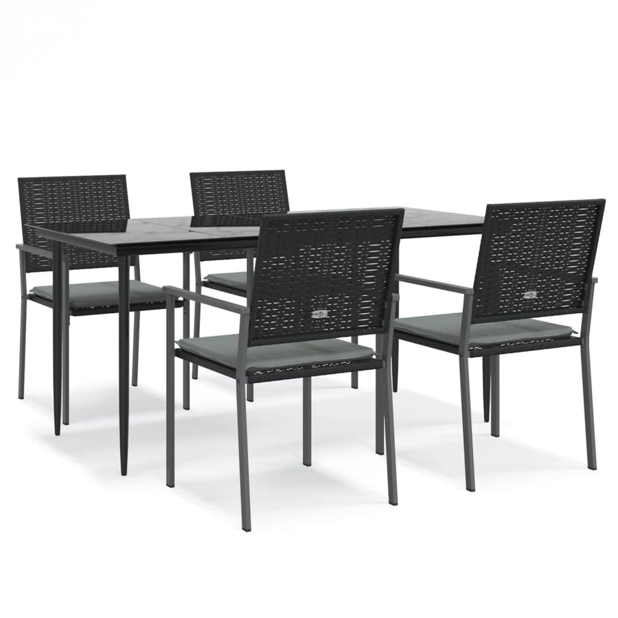 -Delige Tuinset Met Kussens Poly Rattan En Staal 5 160 cm tafellengte Ja