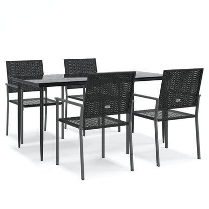 -Delige Tuinset Poly Rattan En Staal 5 160 cm tafellengte Nee