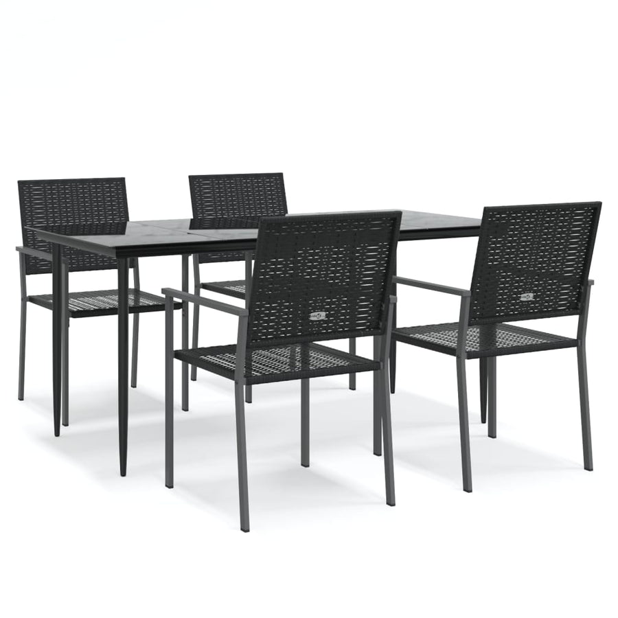 -Delige Tuinset Poly Rattan En Staal 5 160 cm tafellengte Nee