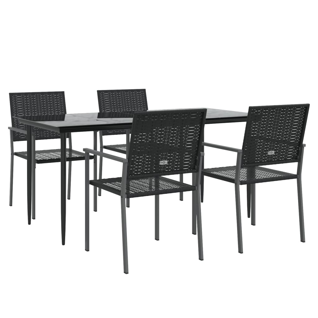 -Delige Tuinset Poly Rattan En Staal 5 160 cm tafellengte Nee