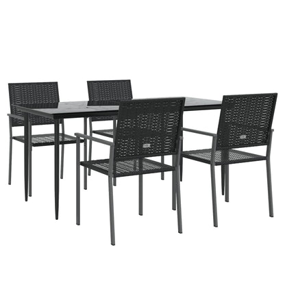 -Delige Tuinset Poly Rattan En Staal 5 160 cm tafellengte Nee