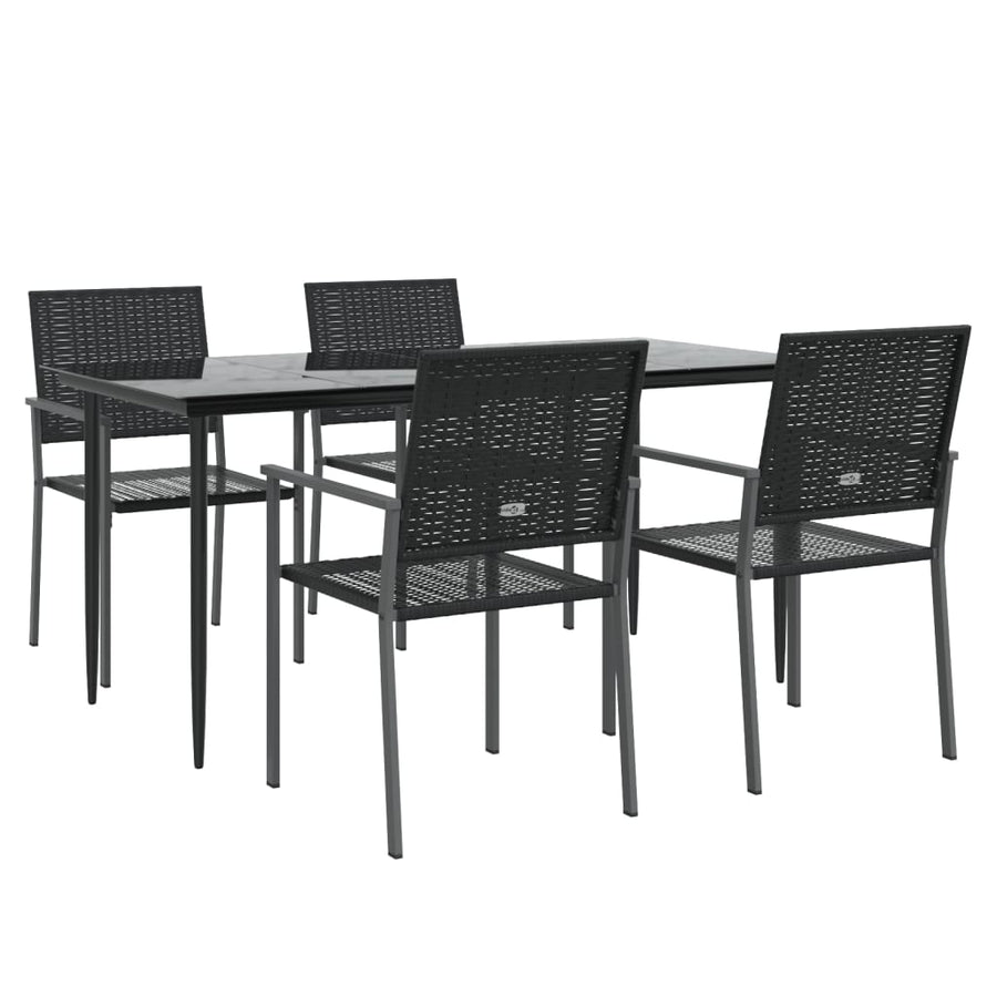 -Delige Tuinset Poly Rattan En Staal 5 160 cm tafellengte Nee