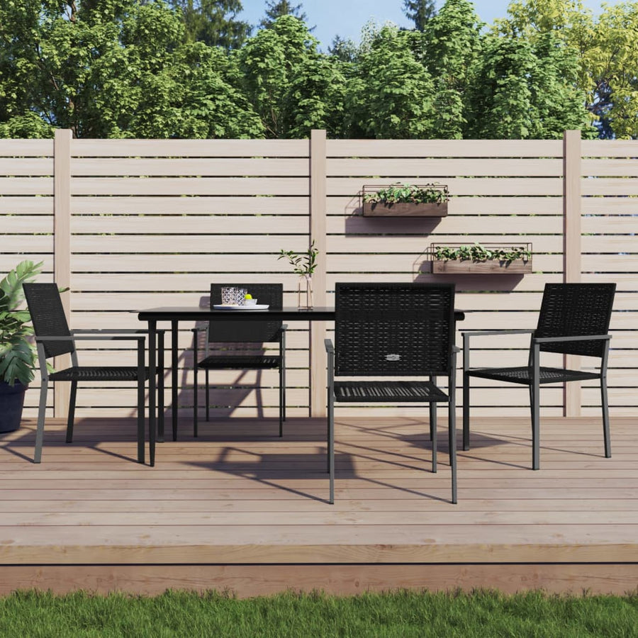 -Delige Tuinset Poly Rattan En Staal 5 160 cm tafellengte Nee