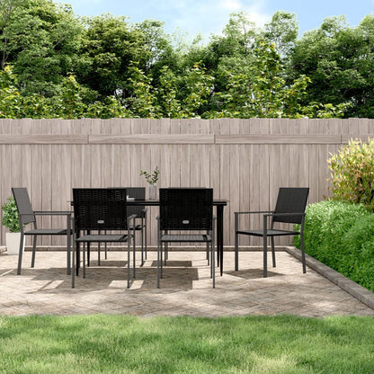 7-delige Tuinset poly rattan en staal