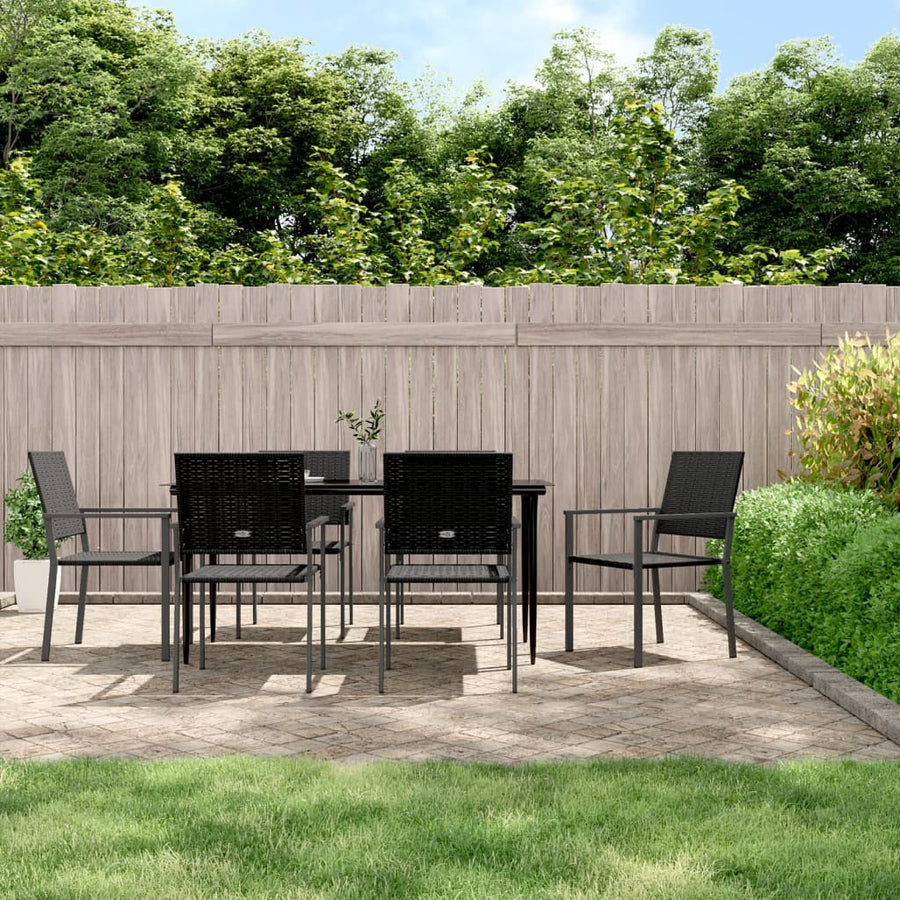 7-delige Tuinset poly rattan en staal