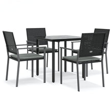 -Delige Tuinset Met Kussens Poly Rattan En Staal 5 80 cm tafellengte Ja