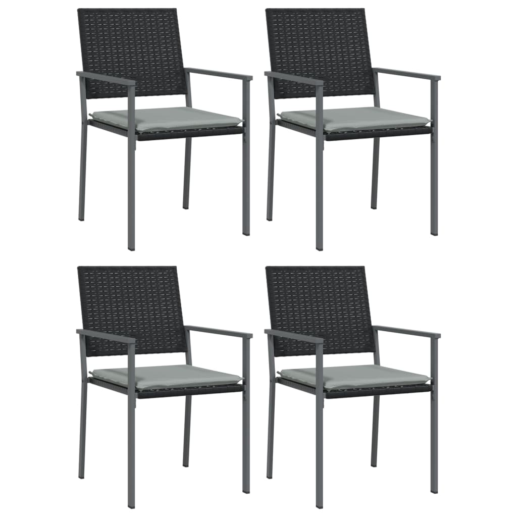 -Delige Tuinset Met Kussens Poly Rattan En Staal 5 80 cm tafellengte Ja