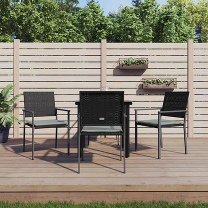 -Delige Tuinset Met Kussens Poly Rattan En Staal 5 80 cm tafellengte Ja