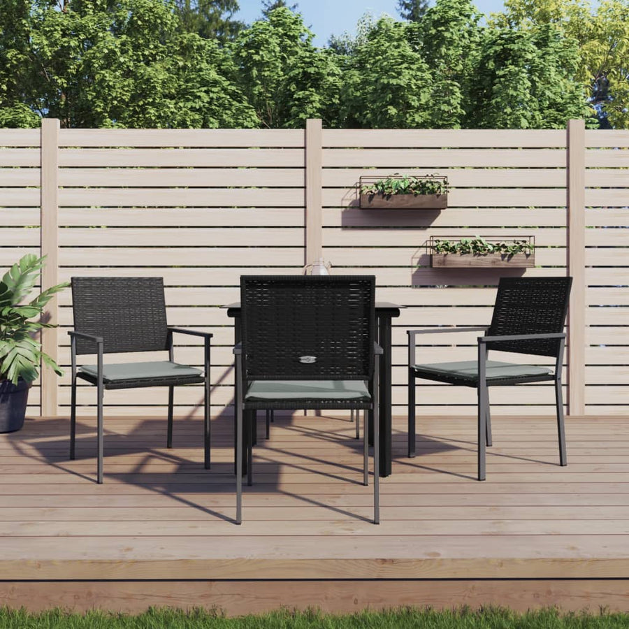 -Delige Tuinset Met Kussens Poly Rattan En Staal 5 80 cm tafellengte Ja