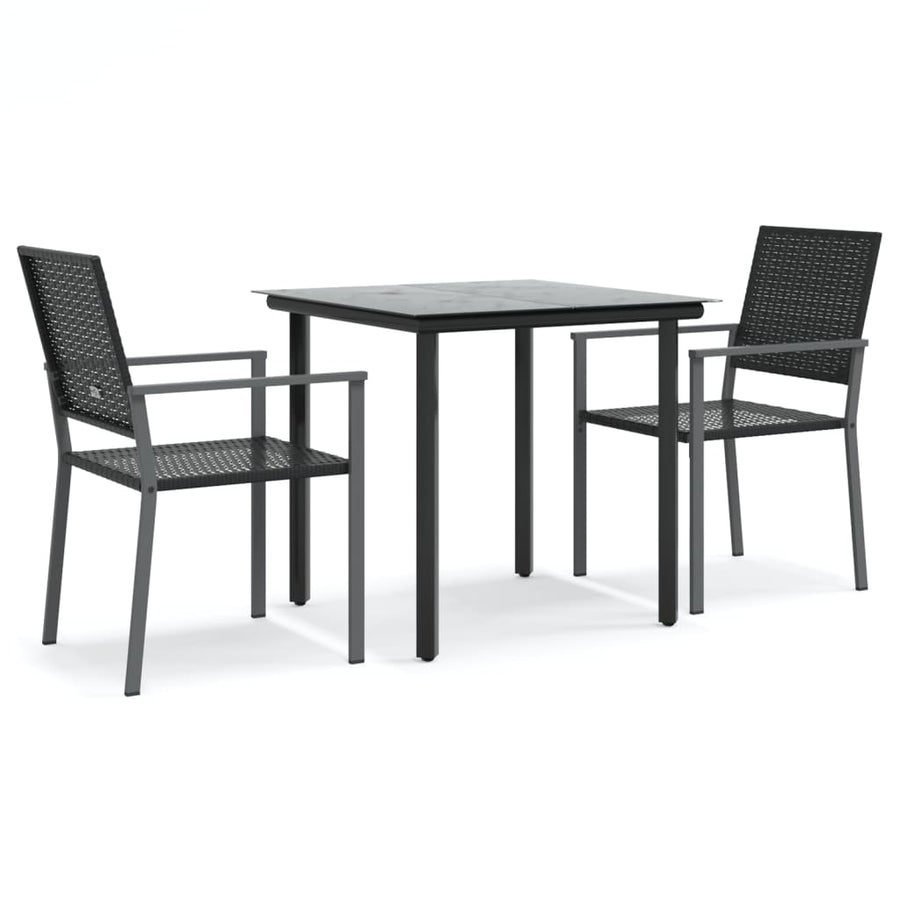 -Delige Tuinset Met Kussens Poly Rattan En Staal 3 80 cm tafellengte Nee