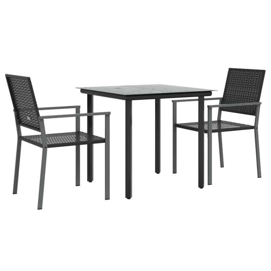 -Delige Tuinset Met Kussens Poly Rattan En Staal 3 80 cm tafellengte Nee