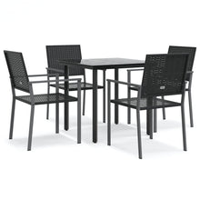 -Delige Tuinset Poly Rattan En Staal 5 80 cm tafellengte Nee