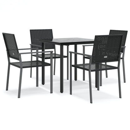 -Delige Tuinset Poly Rattan En Staal 5 80 cm tafellengte Nee