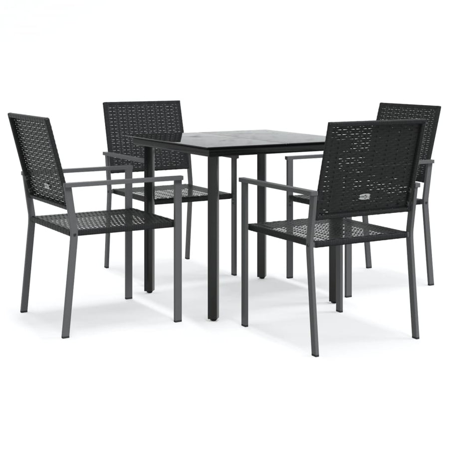 -Delige Tuinset Poly Rattan En Staal 5 80 cm tafellengte Nee