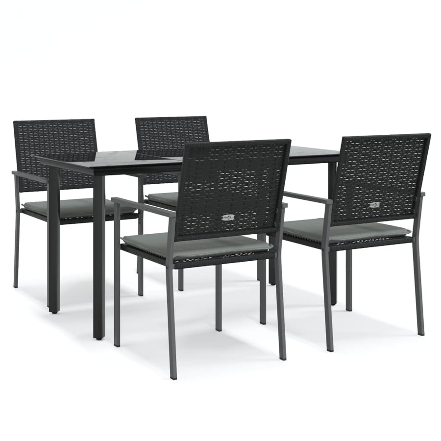 -Delige Tuinset Met Kussens Poly Rattan En Staal 5 140 cm tafellengte Ja