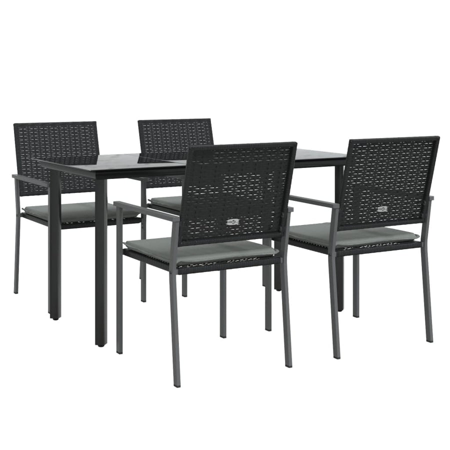 -Delige Tuinset Met Kussens Poly Rattan En Staal 5 140 cm tafellengte Ja