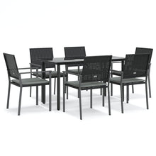 -Delige Tuinset Met Kussens Poly Rattan En Staal 7 140 cm tafellengte Ja