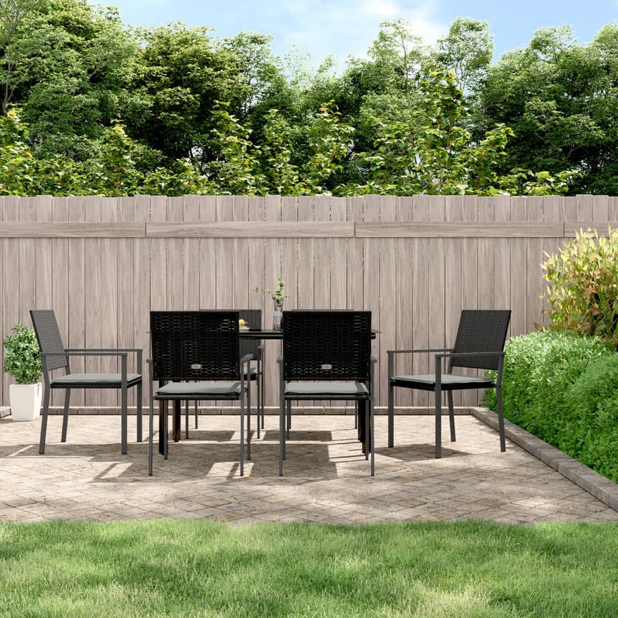 -Delige Tuinset Met Kussens Poly Rattan En Staal 7 140 cm tafellengte Ja