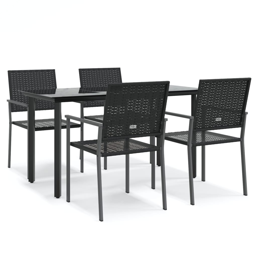 -Delige Tuinset Poly Rattan En Staal 5 140 cm tafellengte Nee