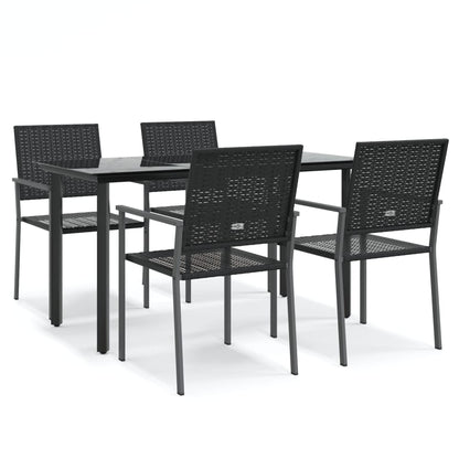 -Delige Tuinset Poly Rattan En Staal 5 140 cm tafellengte Nee