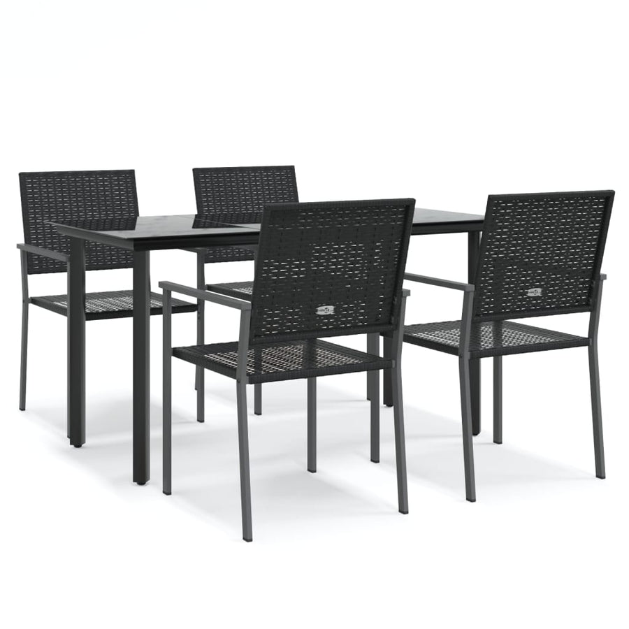 -Delige Tuinset Poly Rattan En Staal 5 140 cm tafellengte Nee