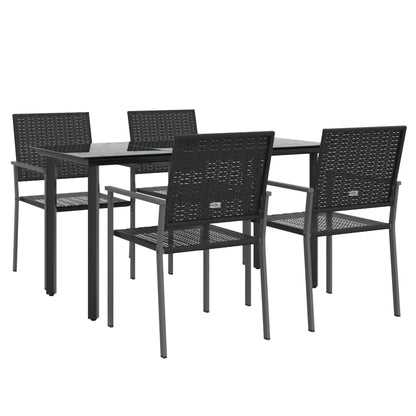 -Delige Tuinset Poly Rattan En Staal 5 140 cm tafellengte Nee