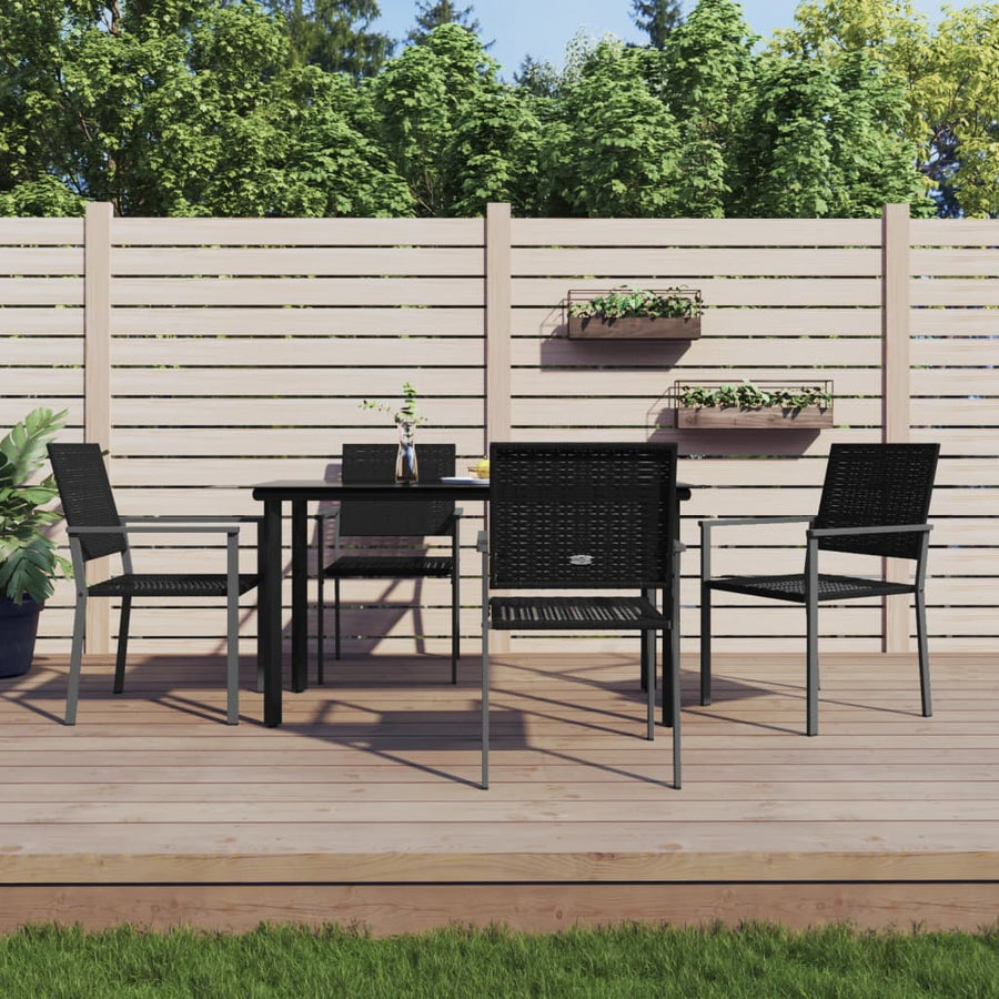 -Delige Tuinset Poly Rattan En Staal 5 140 cm tafellengte Nee