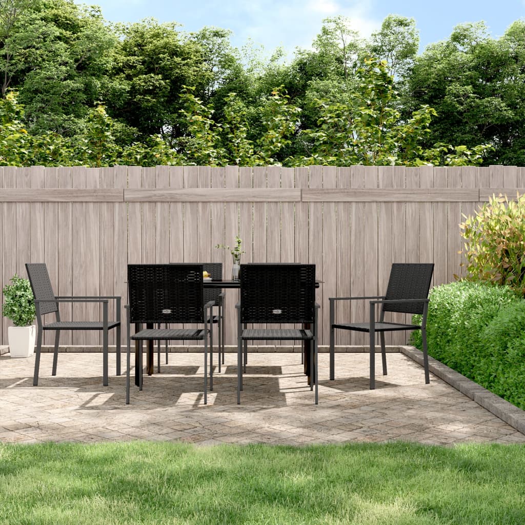 7-delige Tuinset poly rattan en staal